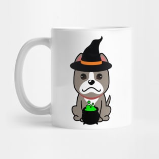 Cute grey dog is a witch Mug